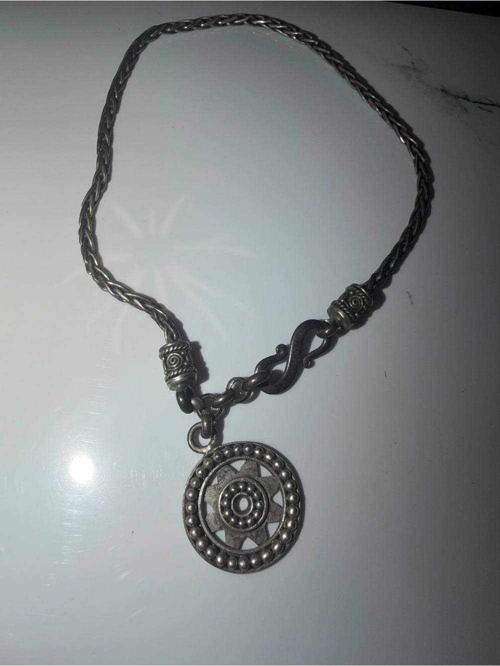 Sterling Silver BA Indonesian Bali Suarti Anklet Bracelet 10"